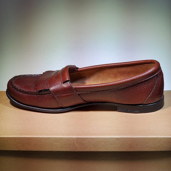 VINTAGE RARE SOUTH STREET STATION SCOTCH GRAIN KILTIE PENNY LOAFERS MADE IN USA main image 6
